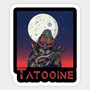 Visit Tatooine, Vintage, Retro, travel agent, movie, tatooine Sticker